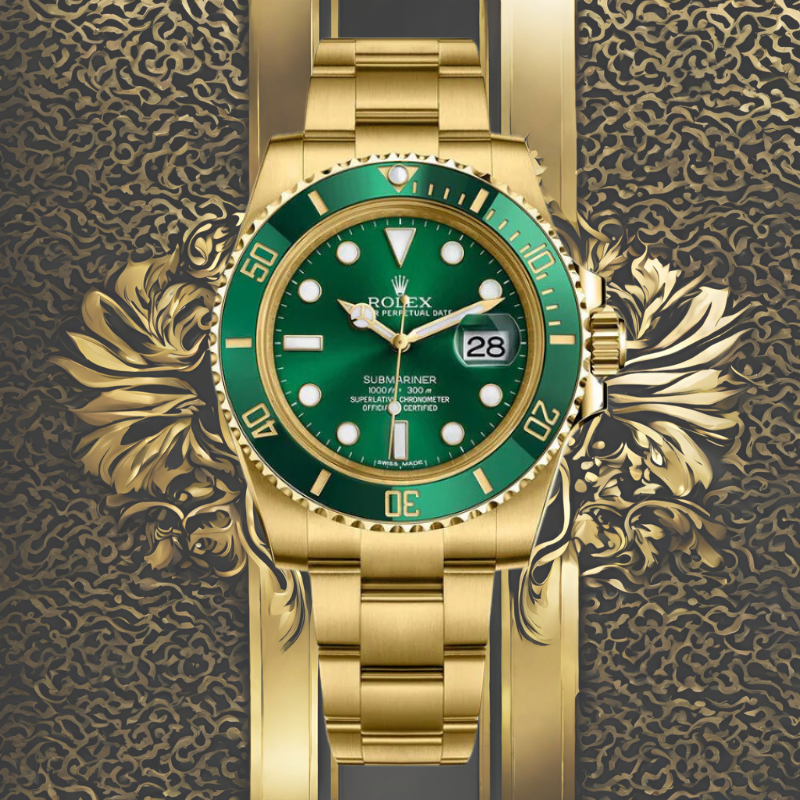ROLEX SUBMARINER DATE ORO VERDE